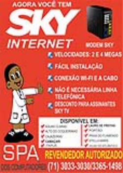 Sky Internet Banda Larga em Vilas do Atlântico-BA